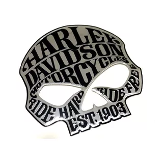 Par Emblemas Harley Davidson Ride Hard Ride Free Tanque