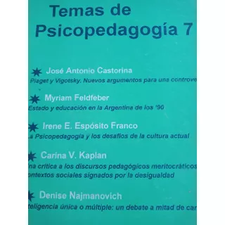 Temas De Psicopedagogia 7 Castorina Feldfeber Usado