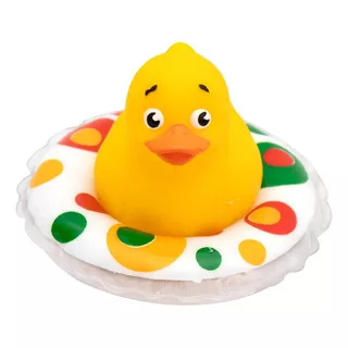 Brinquedo Para Banho Do Bebe Pato De Borracha Vila Toy Cor Amarelo