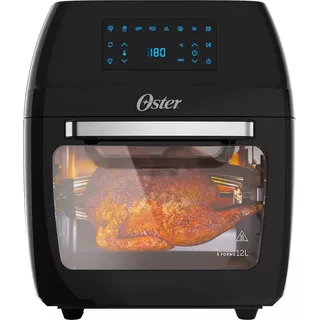 Fritadeira Oster 3 Em 1 Fryer Digital 12l 1800w Preta 110v Cor Preto