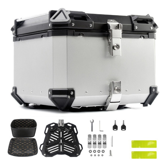 Maletero Para Moto Aluminio 55l Caja Para Moto Impermeable