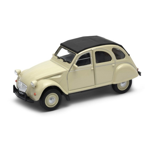 Welly 1:34 Citroen 2cv (soft Top) Crema 43625h-cw