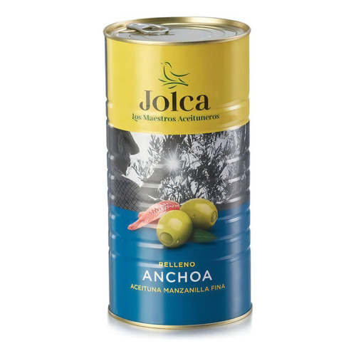 Lata Grande Aceitunas Jolca Relleno Anchoa 1.45 Kg