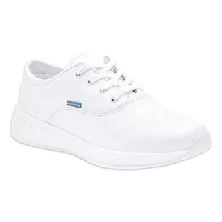 Zapato Dama Dominiq 2862 Piel Blanco Enfermería Cómodo 22-27