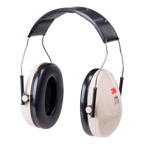 Protector auditivo Concha 3m H6a Peltor con cancelación de ruido, color blanco
