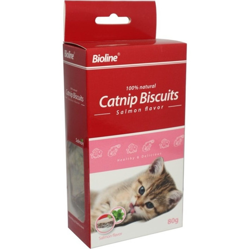 Snack Galletas De Catnip Y Salmón 80g Gatos/fauna Salud