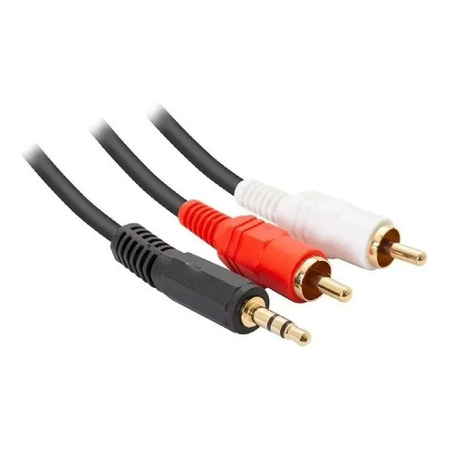 Cable Rca Audio 3 Metros 2 Rca 1 Auxiliar Macho 3.5 Mm