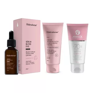 Kit Top Clareador Facial + Hidratação Vitaminac 10% + Fps 70