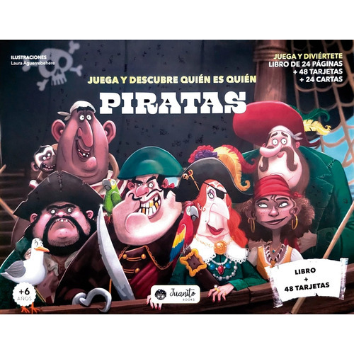 Juega Y Descubre Quién Es Quién: Piratas, De Vv.aa. Editorial Juanito Books, Tapa Blanda, Edición 1 En Español