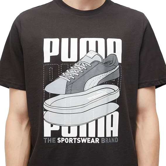 Remera Puma Graphics Vertical De Hombre - 677186 01 Energy