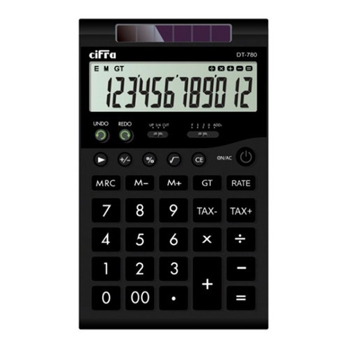 Calculadora Escritorio Cifra Dt 780 Función Hacer Y Deshacer Color Negro