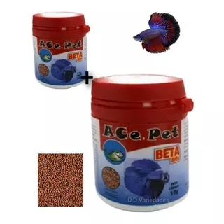 Ração Para Peixe Betta 10g Ace Pet Kit Com 2 Und