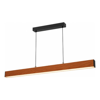 Colgante Lineal Led Simil Madera Lito2 115cm Pr Madera
