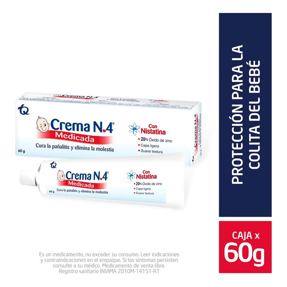 Crema N°4 Antipañalitis Medicada X 60gr