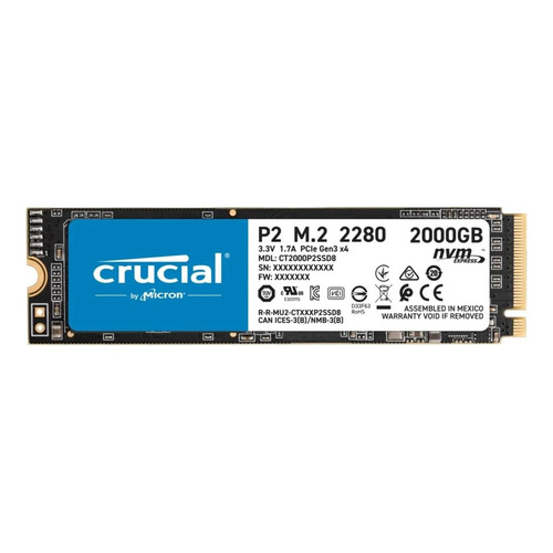 Disco sólido interno Crucial CT2000P2SSD8 2TB