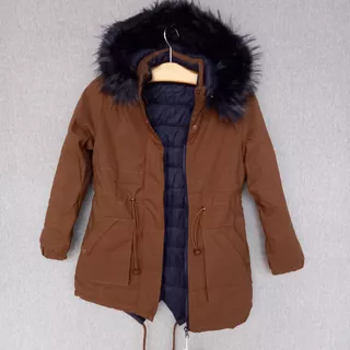 Campera Mujer Reversible Parka Inflable Bifaz