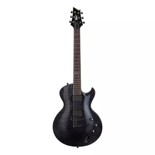 Guitarra Eléctrica Cort Zenox Series Z-custom 2 Single-cutaway De Caoba Trans Black Con Diapasón De Palo De Rosa