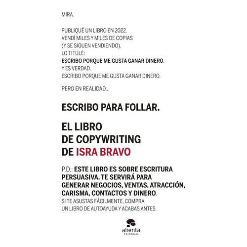 El Libro De Copywriting, De Bravo, Isra. Alienta Editorial, Tapa Blanda En Español