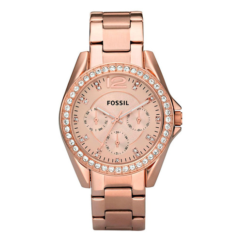 Reloj Mujer Fossil Riley Es2811 Color de la correa Oro/Rosa Color del bisel Oro rosa Color del fondo Oro/Rosa