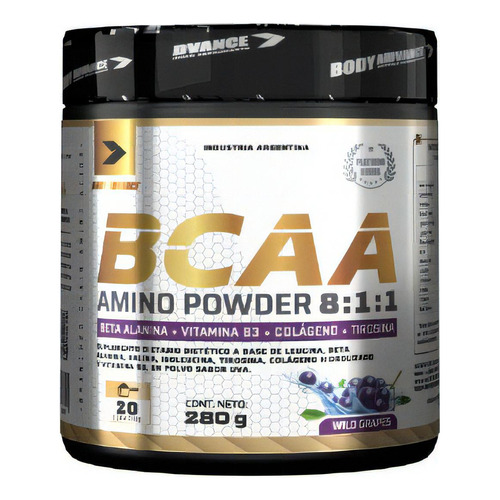 Bcaa Amino Powder 8.1.1 Body Advance Sabor Uva