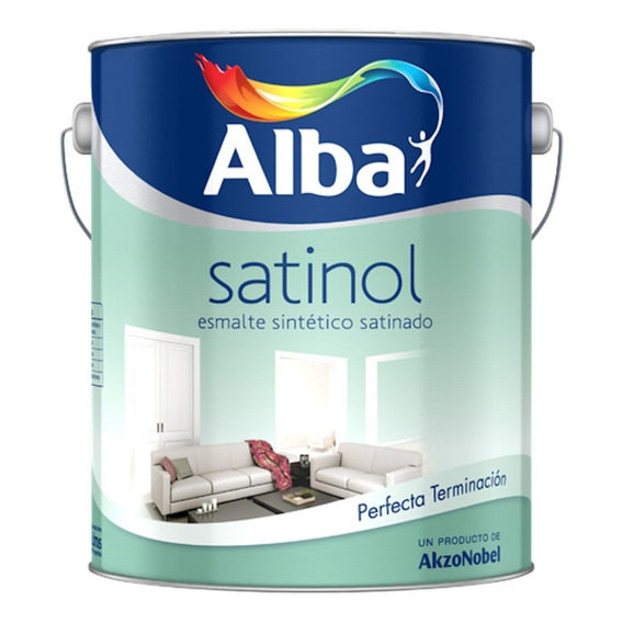 Satinol Esmalte Sintetico Satinado Blanco 4 Lts Alba