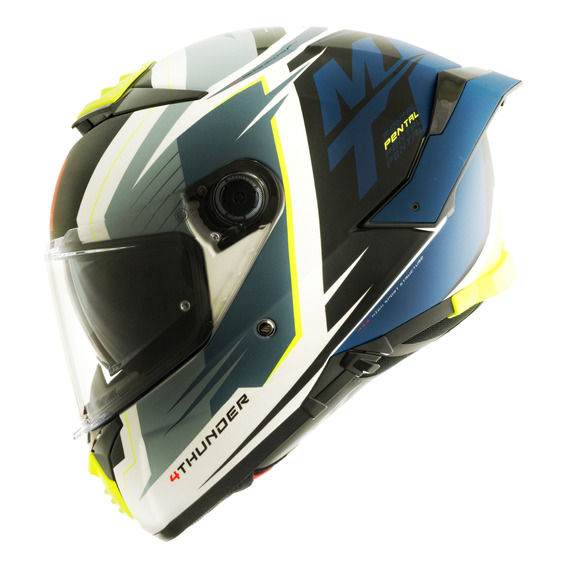 Casco Mt Helmets Thunder 4 Sv Pental Azul + Pinlock Incluido