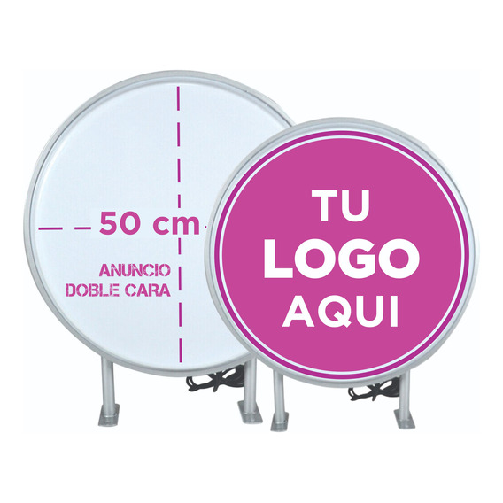 Anuncio Luminoso 50 Cm Doble Cara Incluye Logo