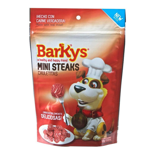 Premio Para Perro Mini Chuletitas Barkys Mini Steaks 100g 