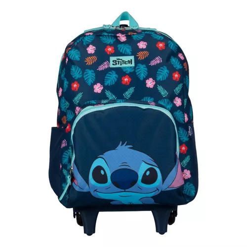 Mochila mochila escolar Luxcel Stitch MS46410SC e LA46412SC color azul  marino diseño estampado