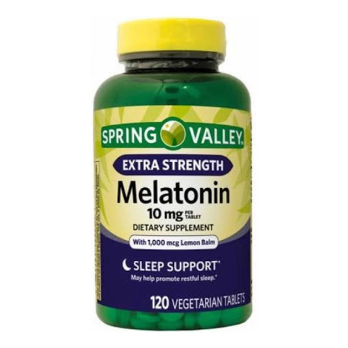 Melatonina Con Balsamo Limon 10 Mg Extra Fuerza | 120 Tabs Sabor Sin Sabor