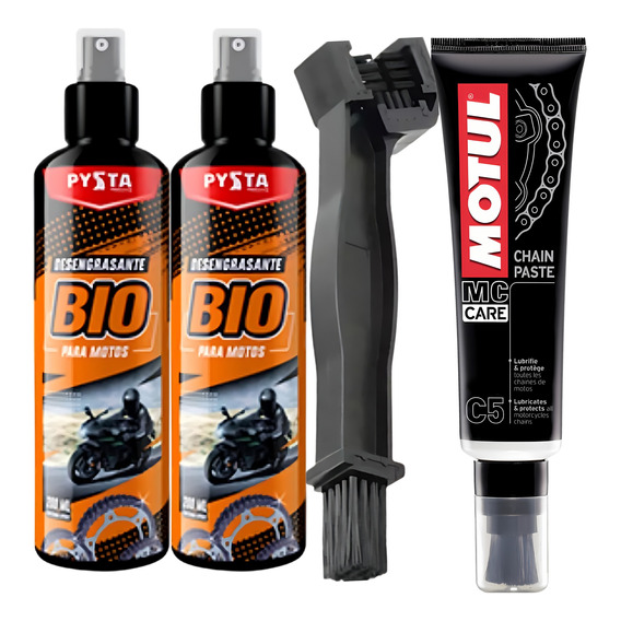 Motul C5  Lubricante Cadenas + Cepillo + 2 Desengrasante