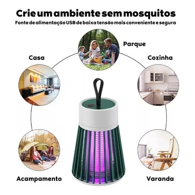 Abajur Mata Mosquito Eletrico Led Uv 100dengue