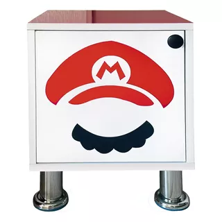 Buro Infantil Niños Mdf Recamara Diseño Mario Bros Rojo