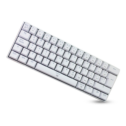 Teclado Mecánico Redragon Dragonborn White K630w-rgb,español Color del teclado Blanco Idioma Español Latinoamérica