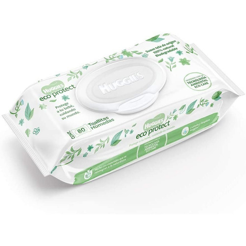 Toallitas Húmedas Huggies Eco Protect 80 Pzs