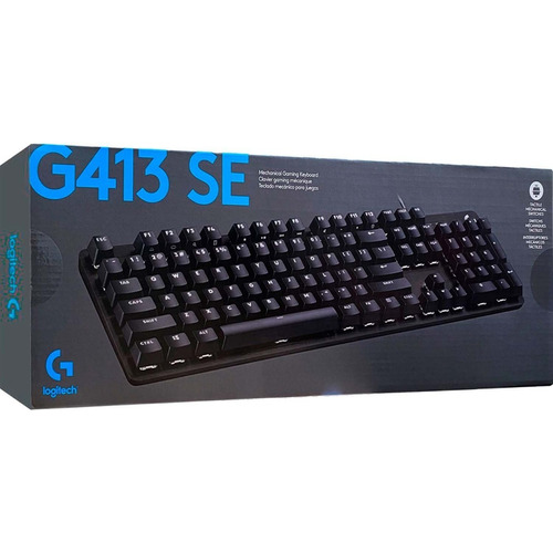 Teclado G413 Se Mecánico Para Gaming Logitech Teclado Negro Idioma Inglés US