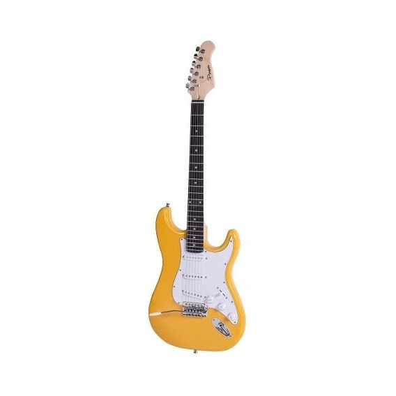 Guitarra Electrica Parquer Stratocaster Amarilla Con Funda