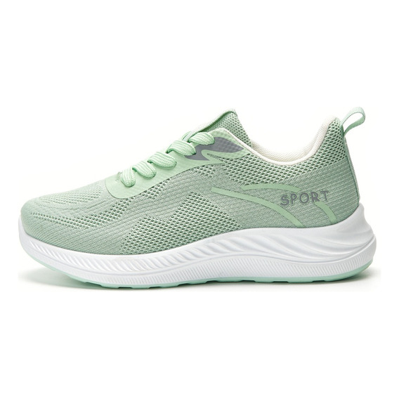 Zapatilla Deportiva Textil Menta Mujeres Wake