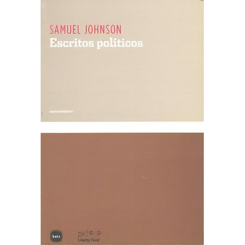 Escritos Polãâticos, De Johnson, Samuel. Editorial Katz Editores, Tapa Blanda En Español