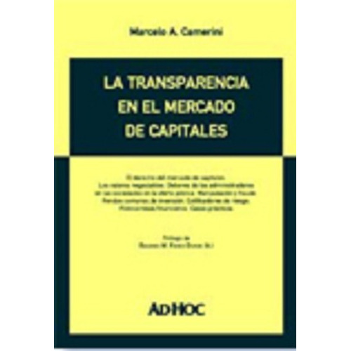 La Transparencia En El Mercado De Capitales Camerini