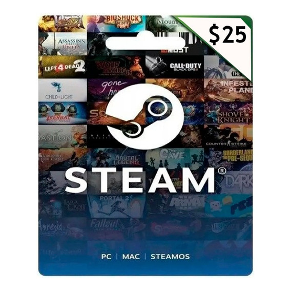 Saldo Steam 25 Dolares // Tarjeta Steam 