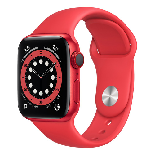 Apple Watch  Series 6 (GPS+Cellular) - Caja de aluminio rojo de 40 mm - Correa deportiva rojo