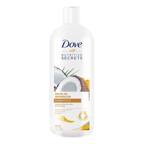 Shampoo Con Aceite De Coco Y Cúrcuma Dove 1l Dove