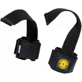 Straps Monster Par Academia Costas Punho Musculação Luva Cor Preto