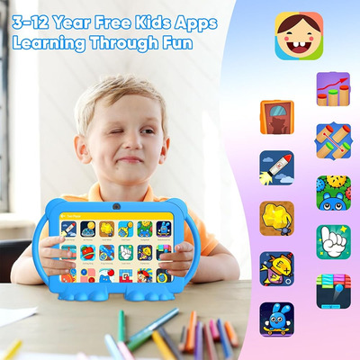 Tableta Infantil 7 Pulgadas Android 12 Control Parental
