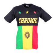 Camiseta Unissex Preta Reggae Star Chronic