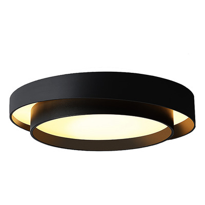 Plafon Led Sal Negro Aplique 50cm 48w Cct Luz Desing Negro