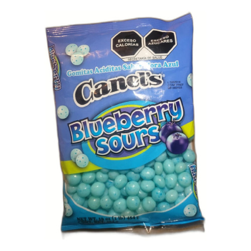 Gomita Confitada Jelly Beans Blueberry Sours Mora Azul 454 G