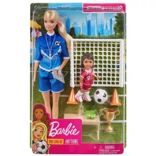 Boneca Barbie Playset Tecnica De Futebol Mattel Glm47