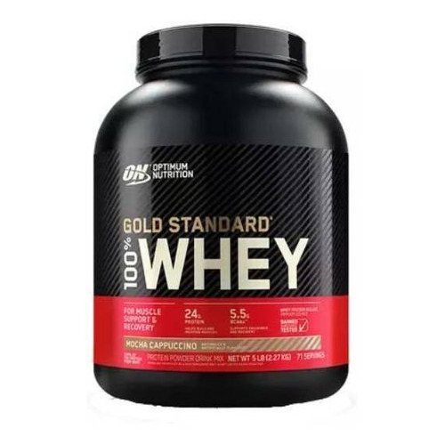 Suplemento en polvo Optimum Nutrition  Proteína Gold Standard 100% Whey proteína sabor mocha cappuccino en pote de 2.27kg